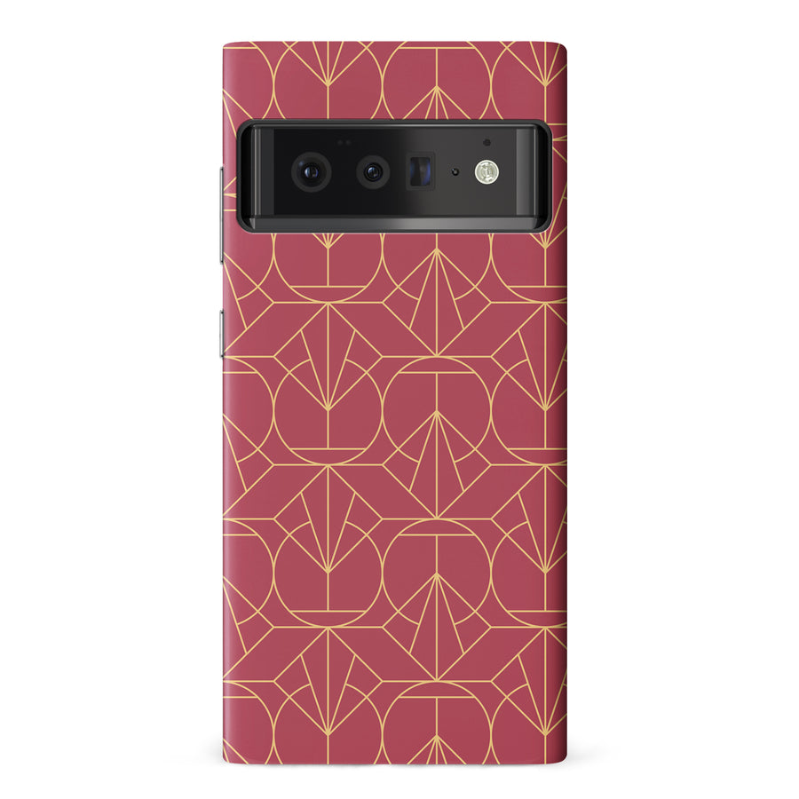 Google Pixel 6 Pro Opulent Art Deco Phone Case in Red