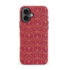 iPhone 16 Opulent Art Deco Phone Case in Red