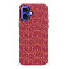 iPhone 16 Plus Opulent Art Deco Phone Case in Red