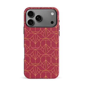 iPhone 17 Pro Max Opulent Art Deco Phone Case Red