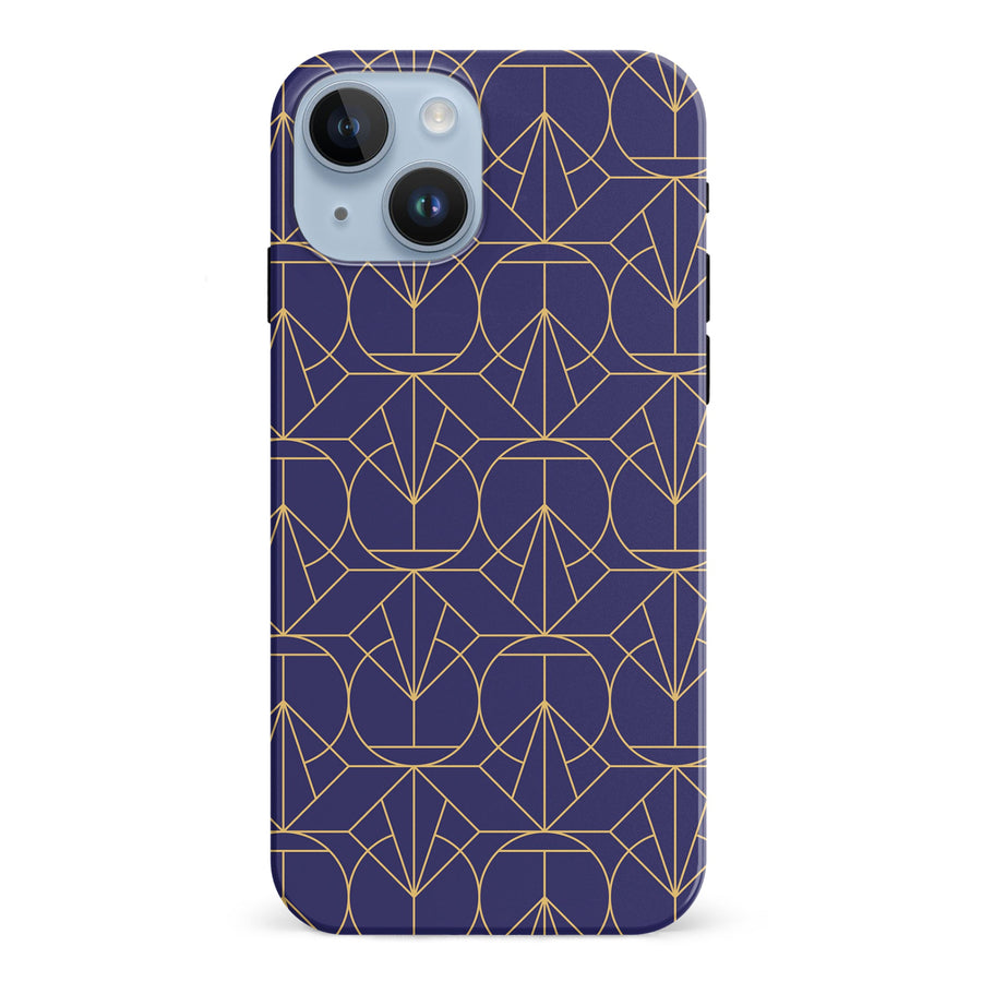 iPhone 15 Opulent Art Deco Phone Case in Purple