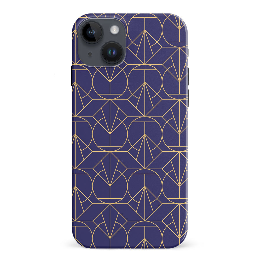 iPhone 15 Plus Opulent Art Deco Phone Case in Purple