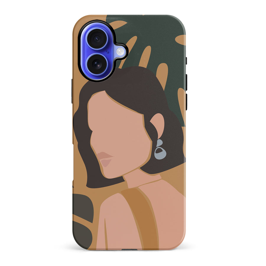 iPhone 16 Plus Minimalist Woman Phone Case