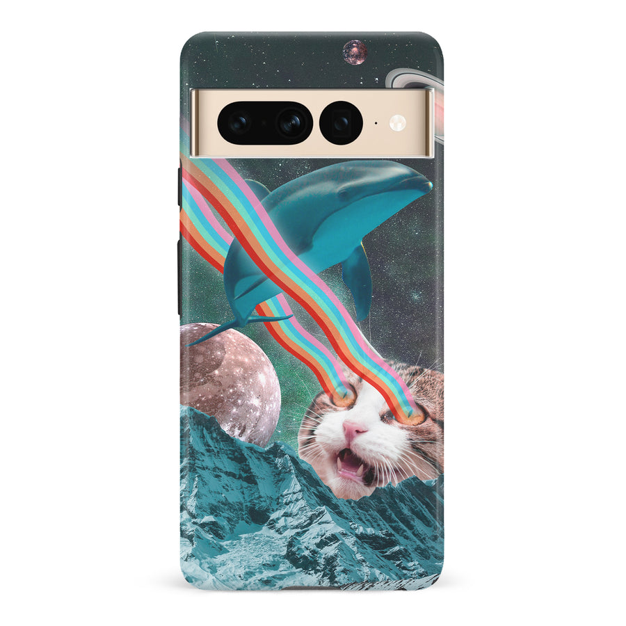 Google Pixel 7 Pro Cats in Space Psychedelic Phone Case