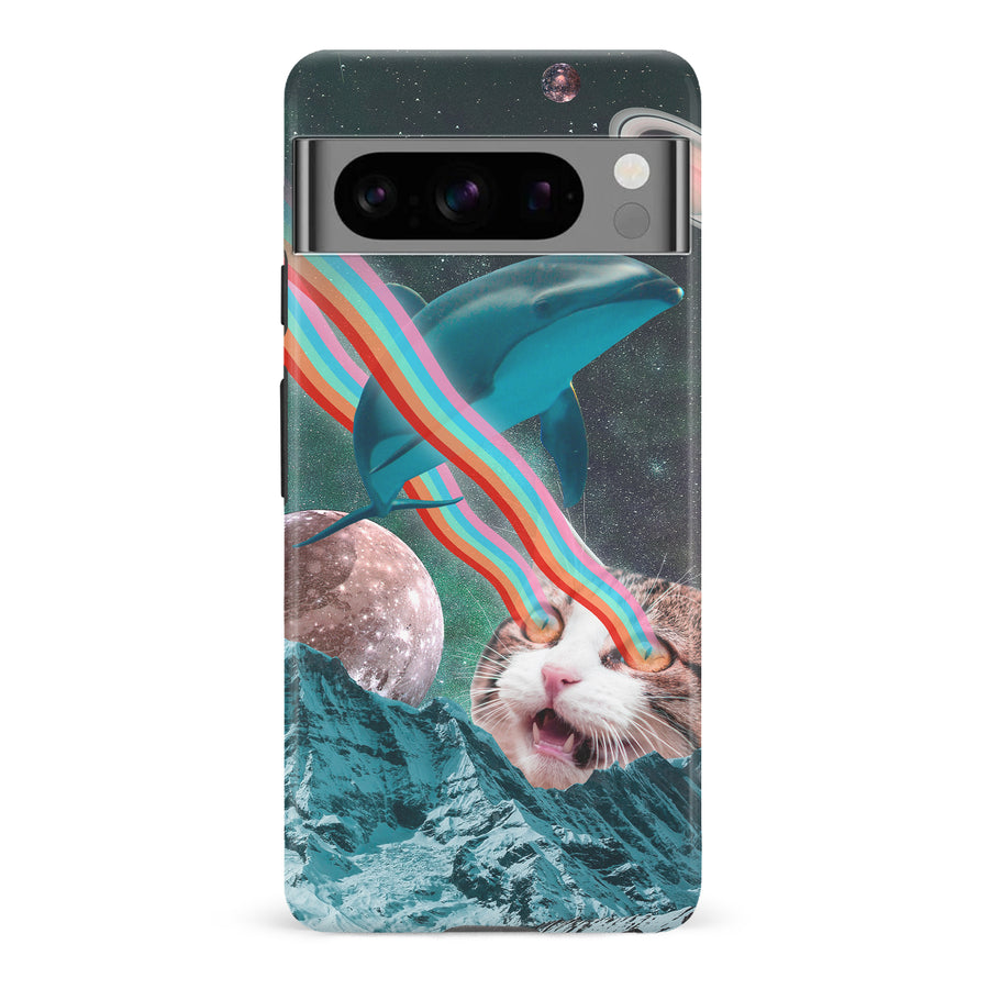 Google Pixel 8 Pro Cats in Space Psychedelic Phone Case