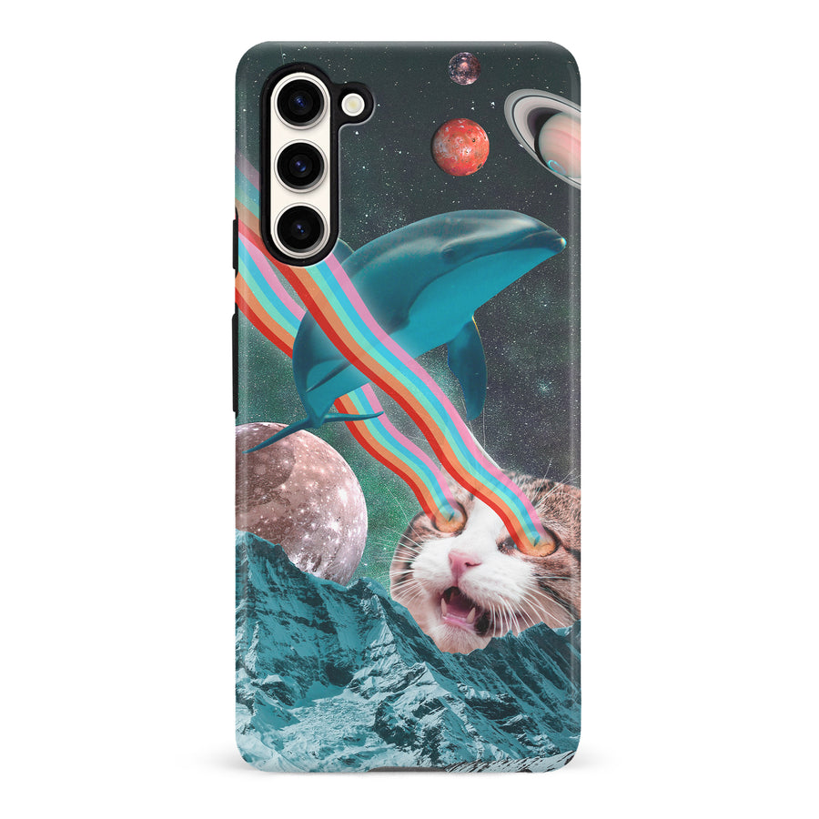 Samsung Galaxy S23 Cats in Space Psychedelic Phone Case