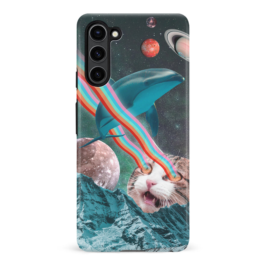 Samsung Galaxy S23 Plus Cats in Space Psychedelic Phone Case