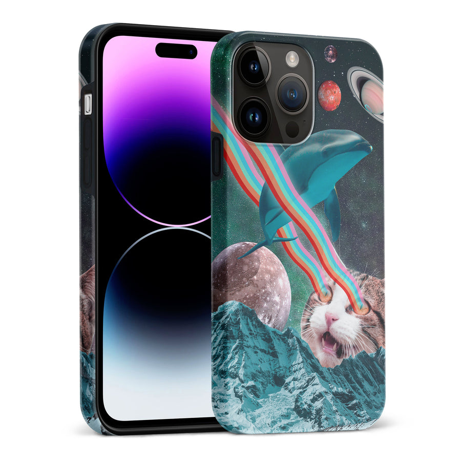 iPhone 15 Pro Max Cats in Space Psychedelic Phone Case