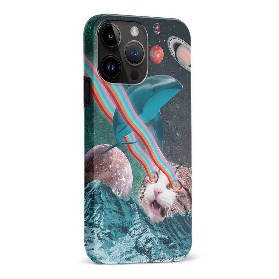 iPhone 15 Pro Max Cats in Space Psychedelic Phone Case