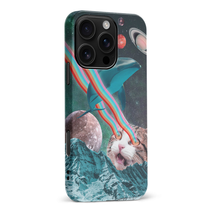 iPhone 16 Pro Max Cats in Space Psychedelic Phone Case