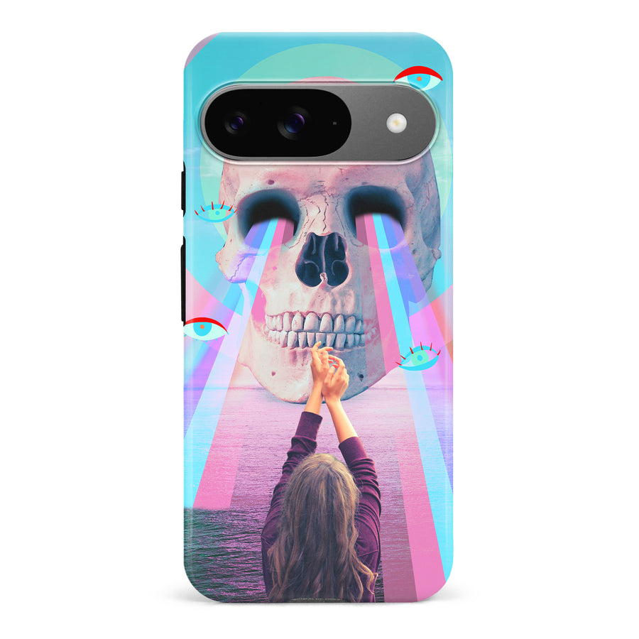 Google Pixel 9 Skull with Lasers Phone Case