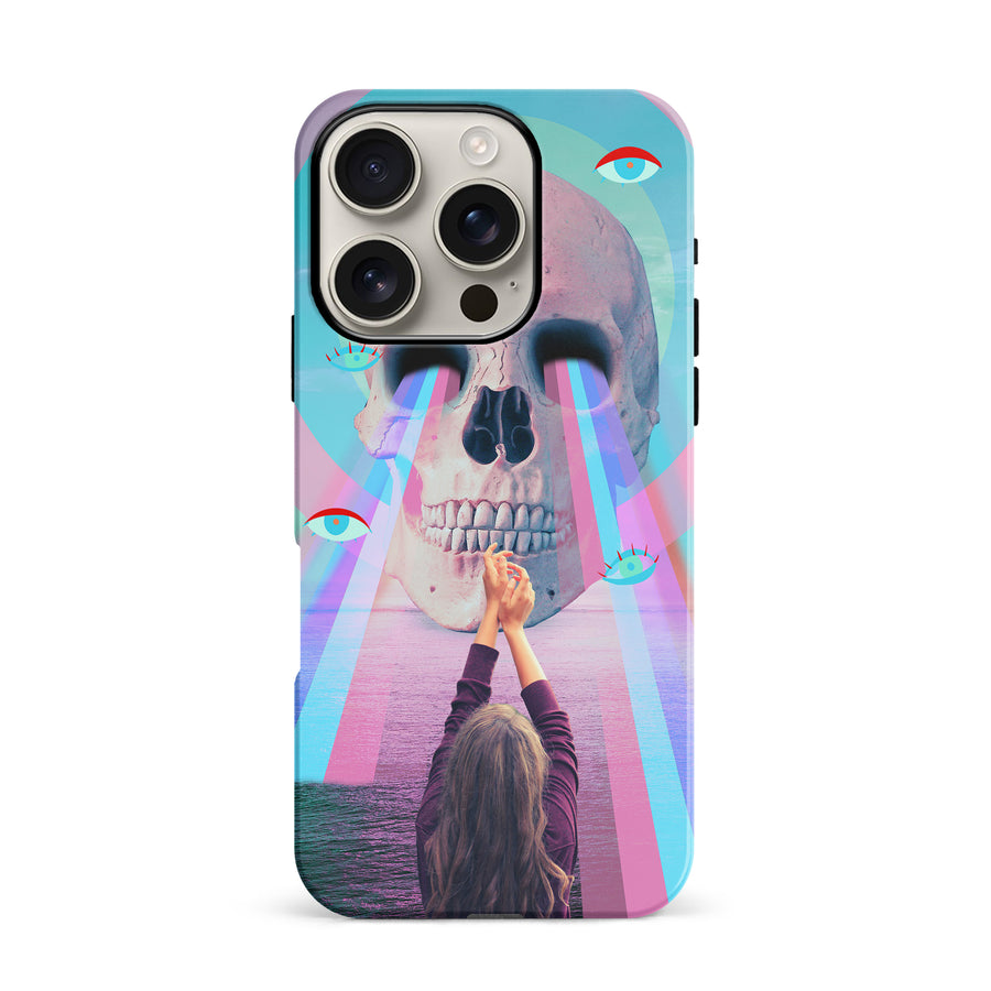 iPhone 16 Pro Skull with Lasers Phone Case