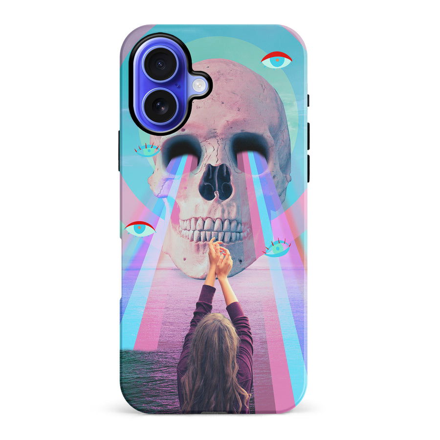 iPhone 16 Plus Skull with Lasers Phone Case