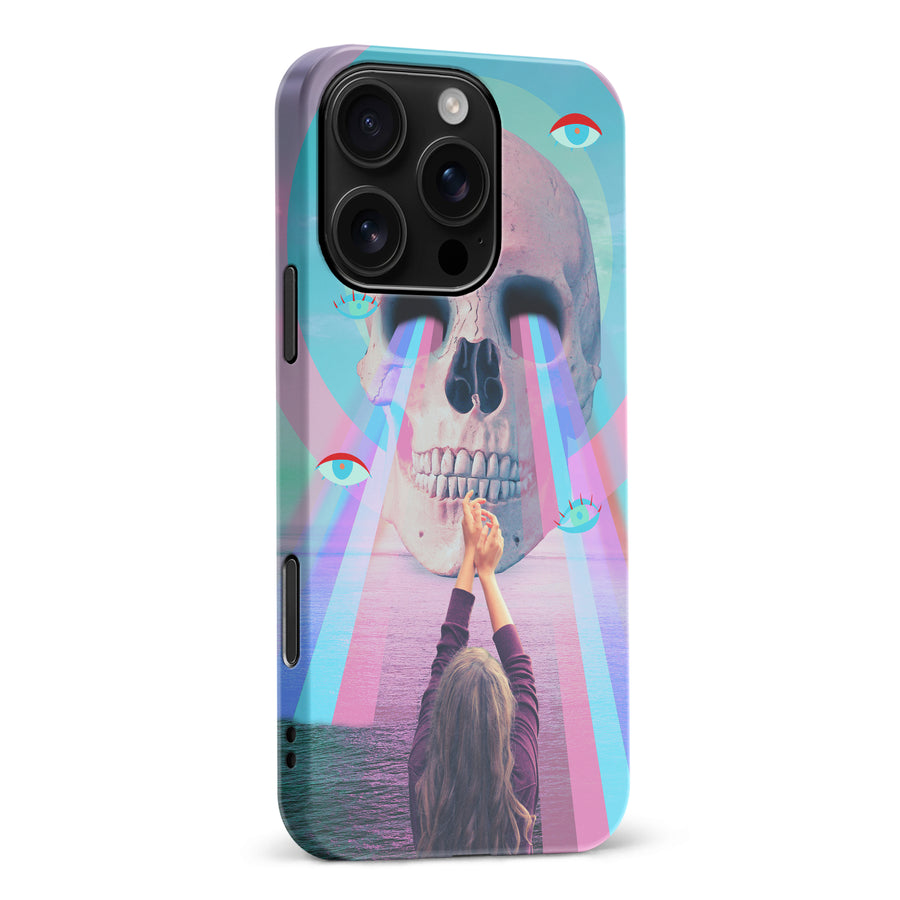 iPhone 16 Pro Max Skull with Lasers Phone Case