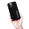 iPhone 13 Pro Max Black Phone Case With Word Nothing On It