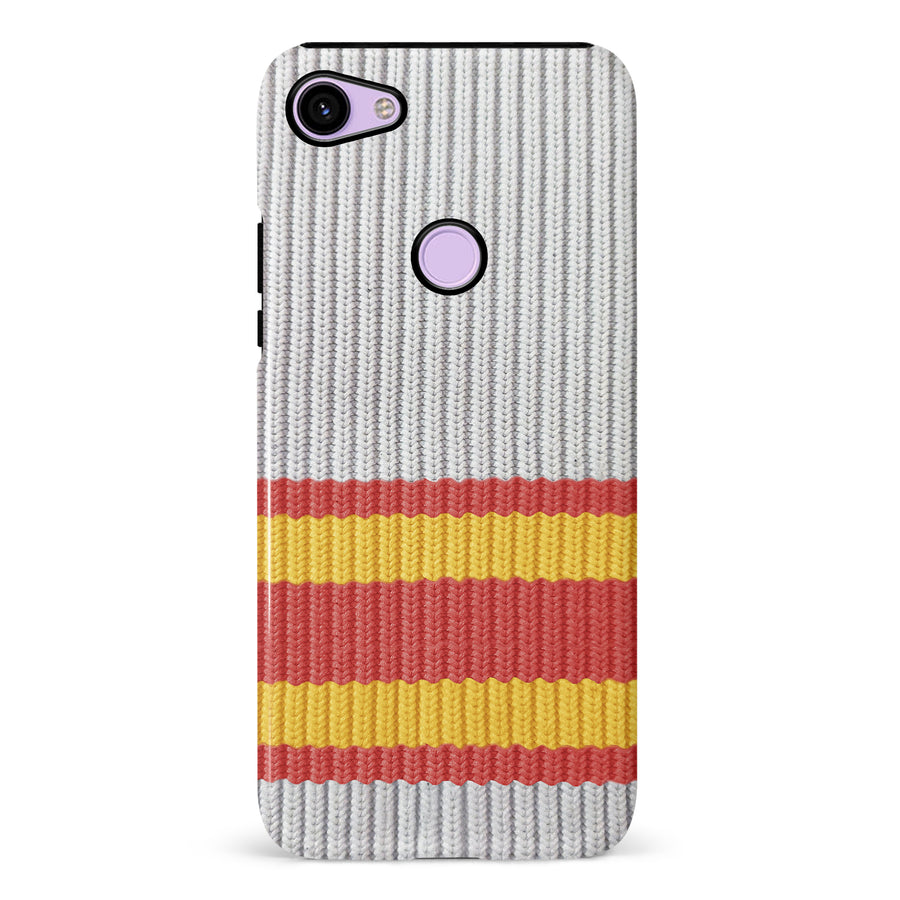 Google Pixel 3 Hockey Sock Phone Case - Calgary Flames Away
