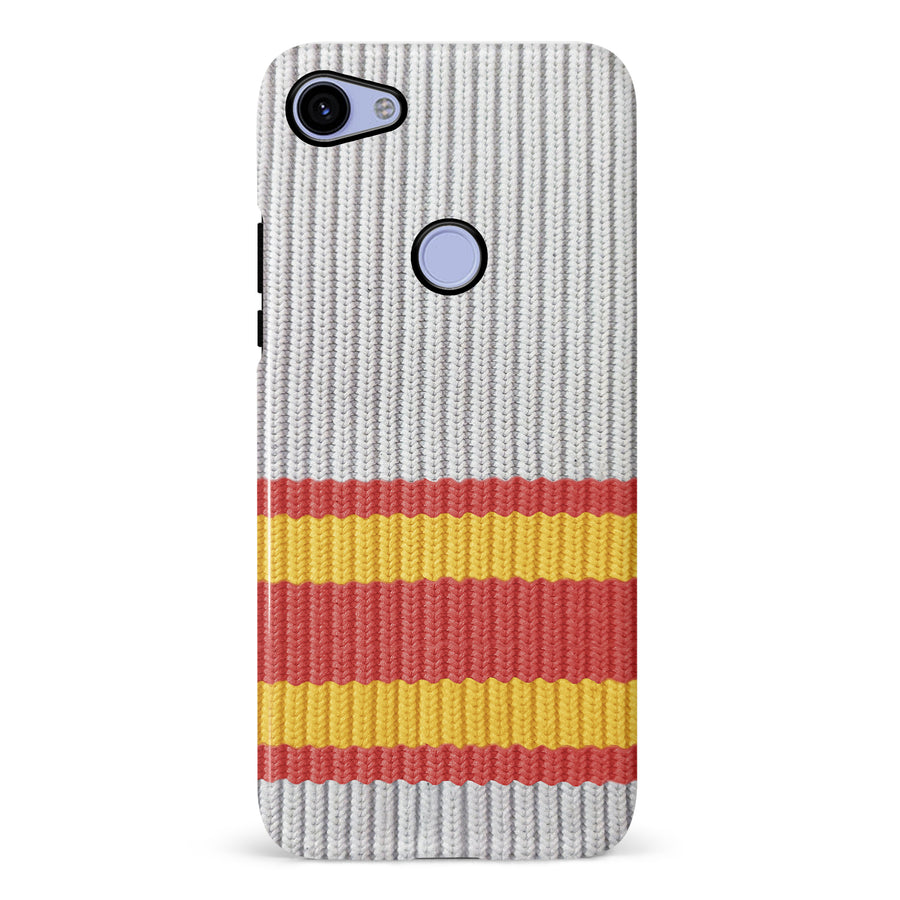 Google Pixel 3A XL Hockey Sock Phone Case - Calgary Flames Away