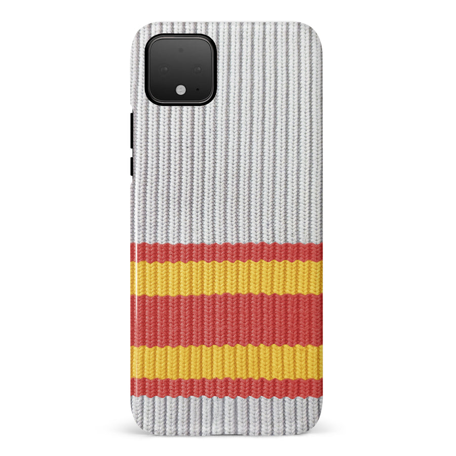 Google Pixel 4 Hockey Sock Phone Case - Calgary Flames Away