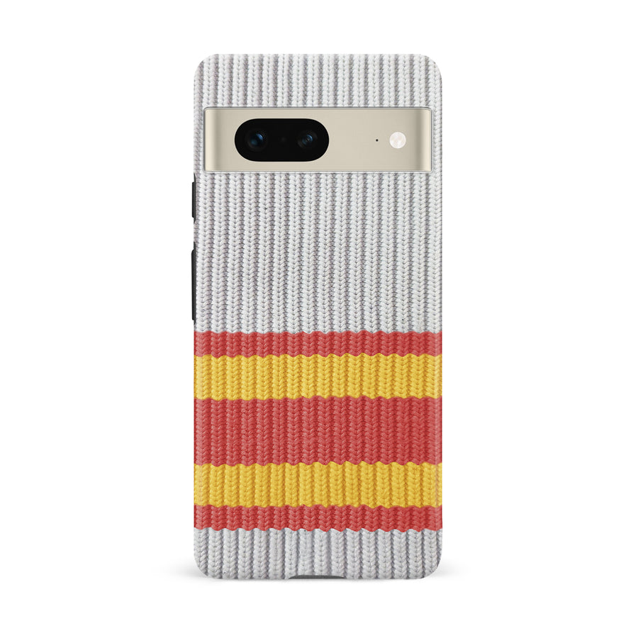 Google Pixel 7 Hockey Sock Phone Case - Calgary Flames Away