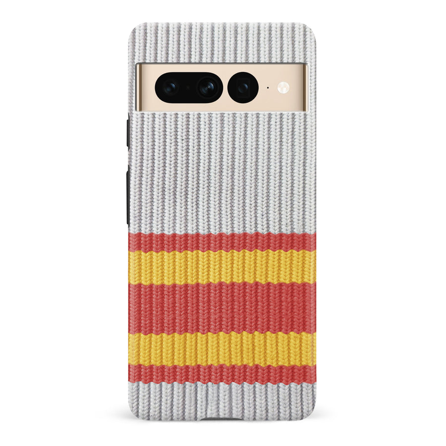 Google Pixel 7 Pro Hockey Sock Phone Case - Calgary Flames Away