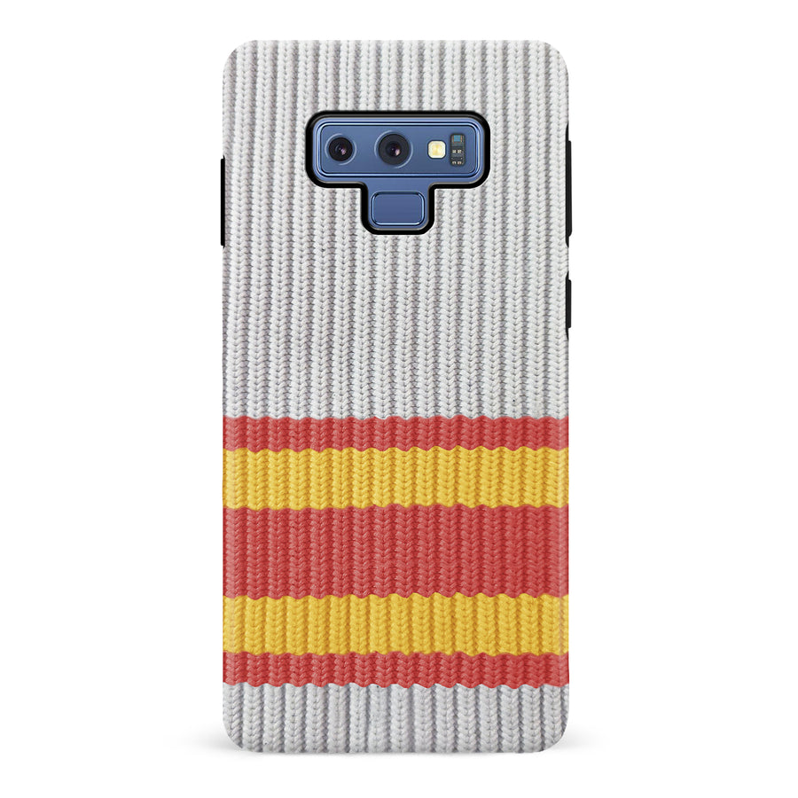 Samsung Galaxy Note 9 Hockey Sock Phone Case - Calgary Flames Away
