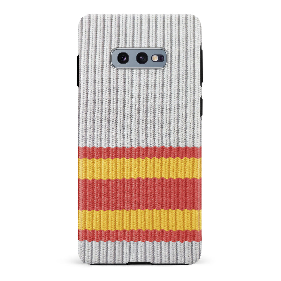 Samsung Galaxy S10e Hockey Sock Phone Case - Calgary Flames Away