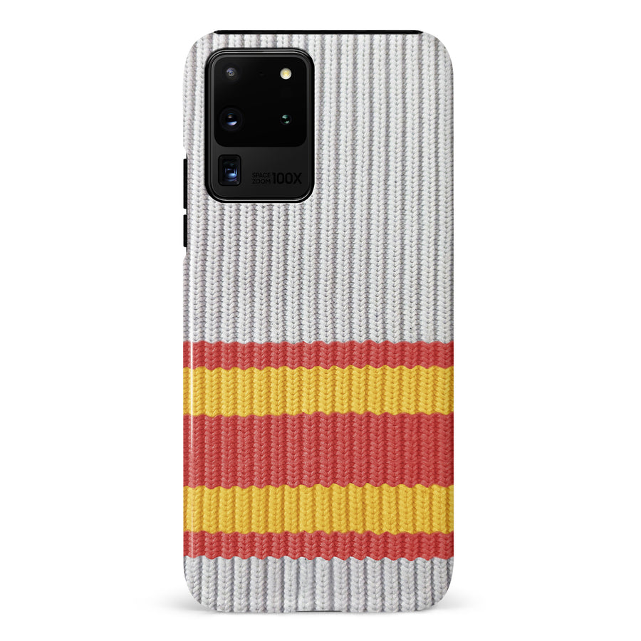Samsung Galaxy S20 Ultra Hockey Sock Phone Case - Calgary Flames Away
