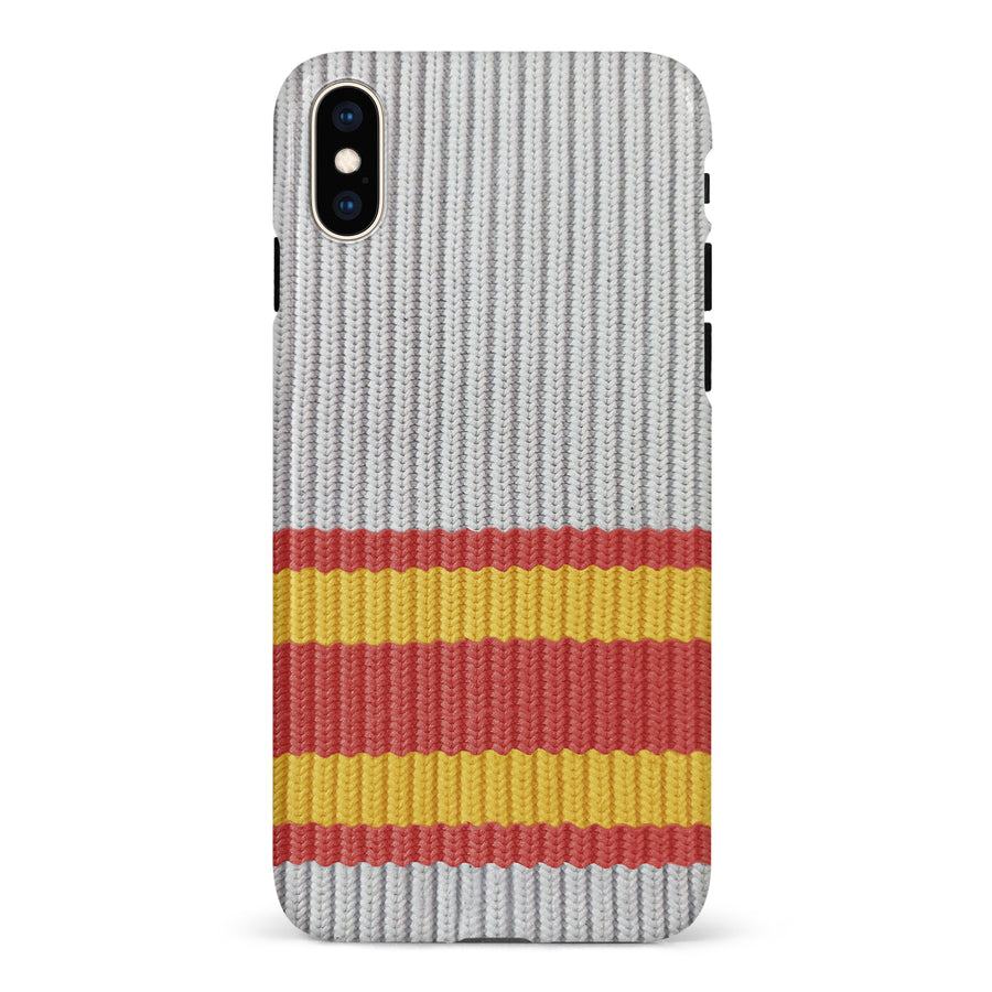 iPhone XS Max Hockey Sock Phone Case - Calgary Flames Away