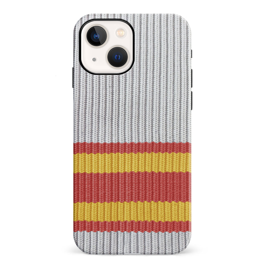 iPhone 13 Hockey Sock Phone Case - Calgary Flames Away