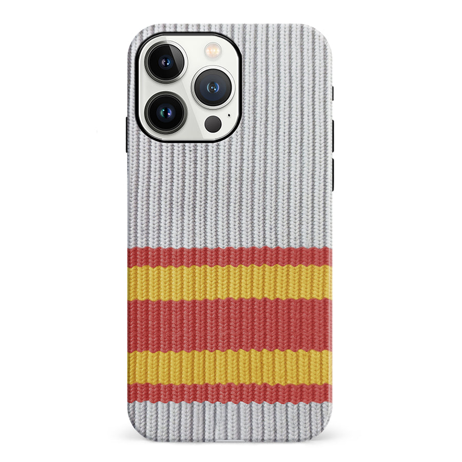 iPhone 13 Pro Hockey Sock Phone Case - Calgary Flames Away