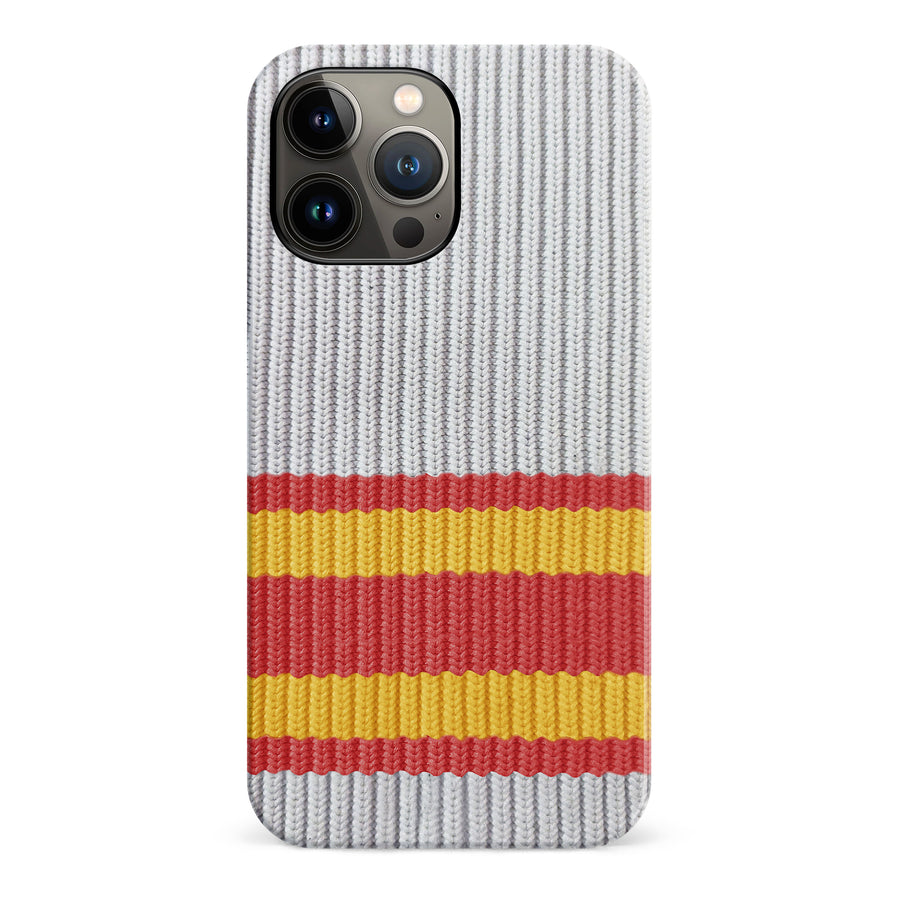 iPhone 13 Pro Max Hockey Sock Phone Case - Calgary Flames Away