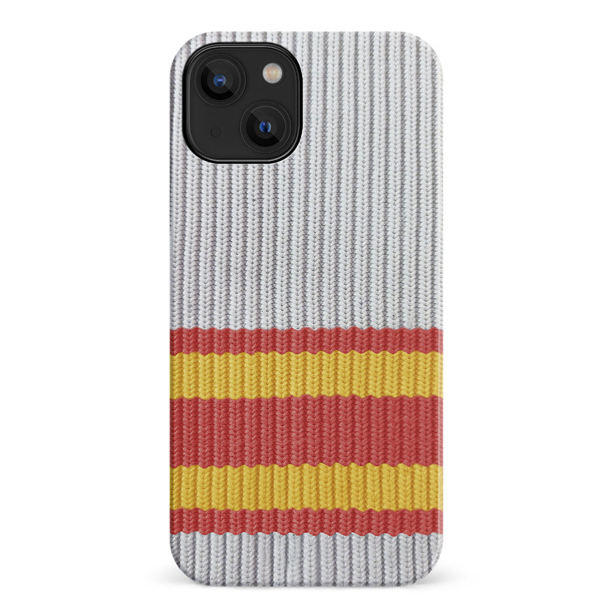 iPhone 14 Hockey Sock Phone Case - Calgary Flames Away