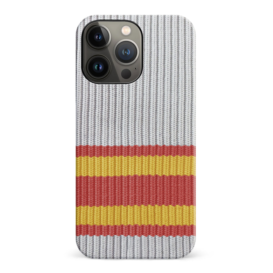iPhone 14 Pro Hockey Sock Phone Case - Calgary Flames Away