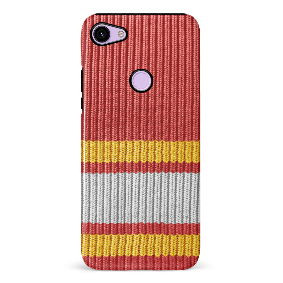 Google Pixel 3 Hockey Sock Phone Case - Calgary Flames Home