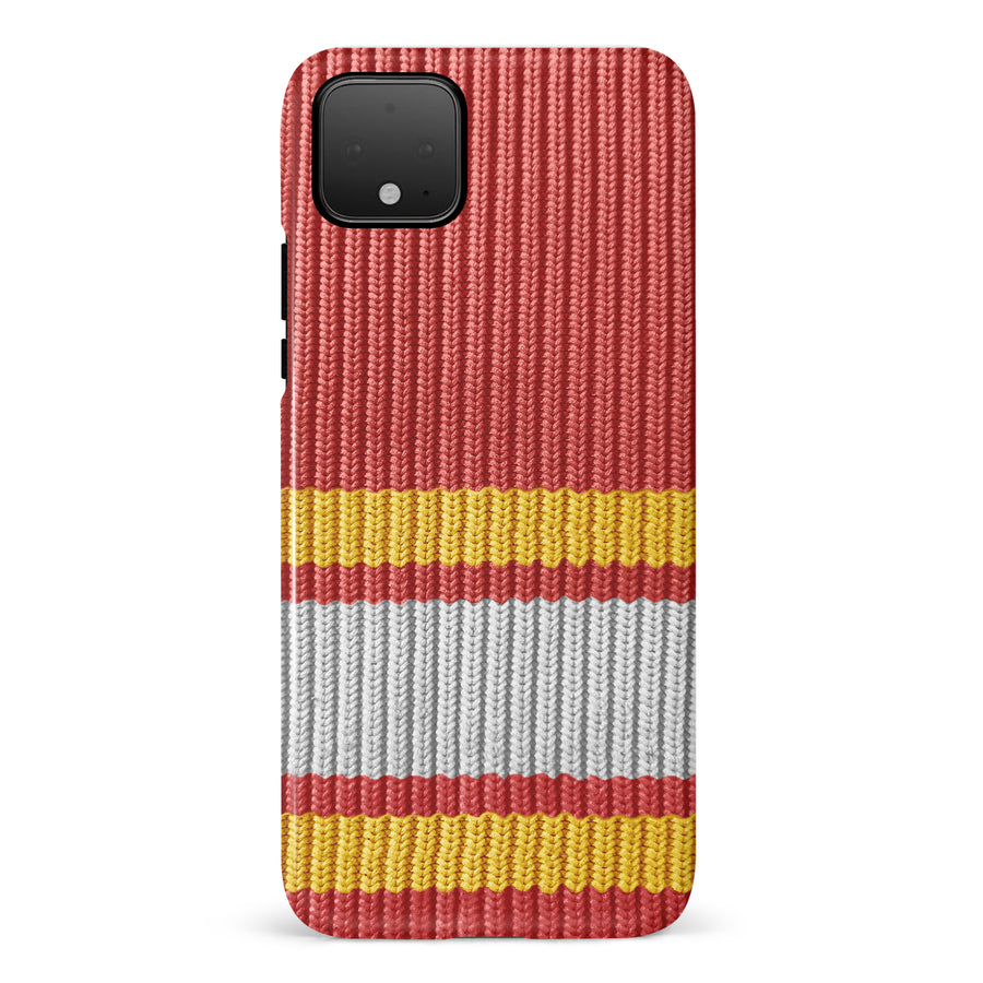 Google Pixel 4 Hockey Sock Phone Case - Calgary Flames Home
