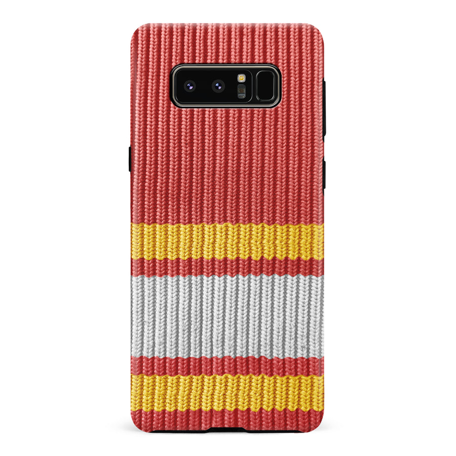 Samsung Galaxy Note 8 Hockey Sock Phone Case - Calgary Flames Home