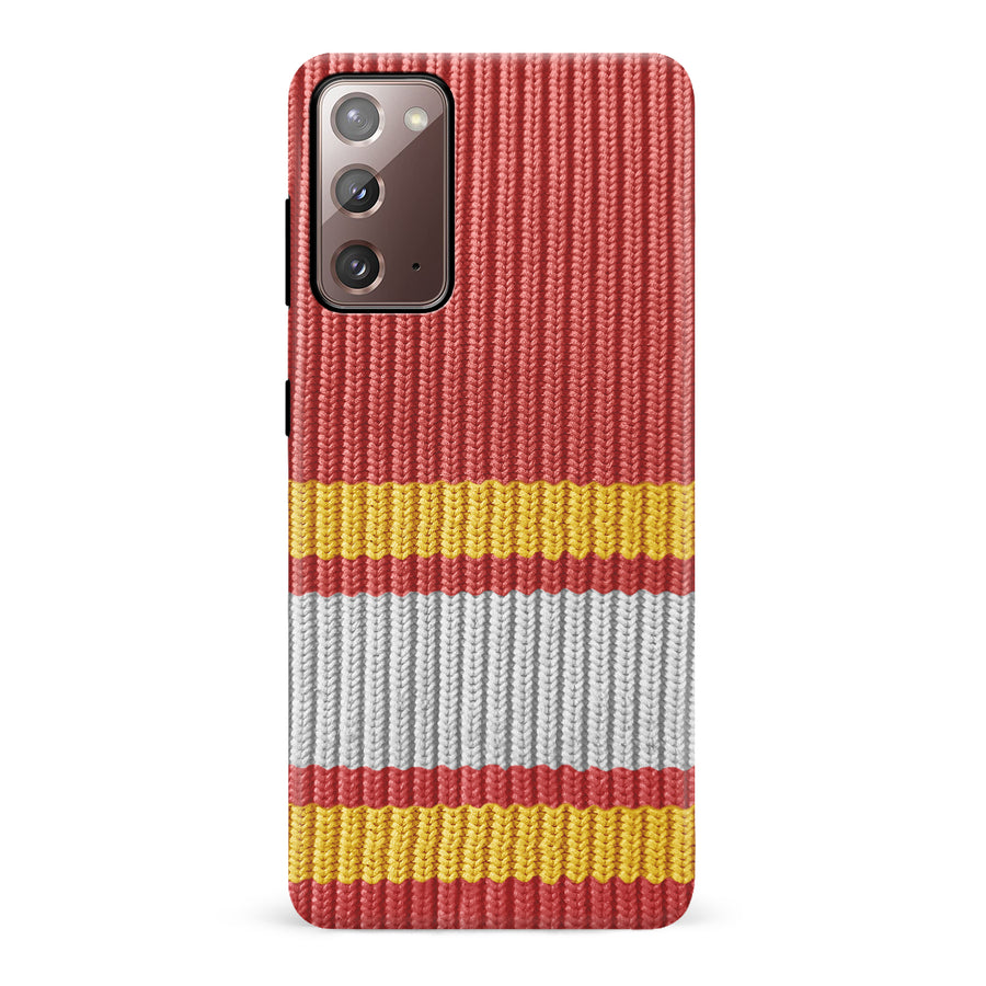Samsung Galaxy Note 20 Hockey Sock Phone Case - Calgary Flames Home