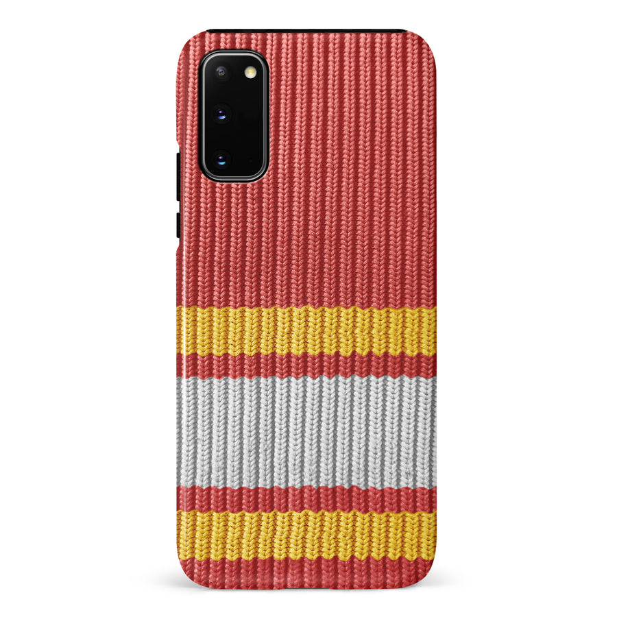 Samsung Galaxy S20 Hockey Sock Phone Case - Calgary Flames Home