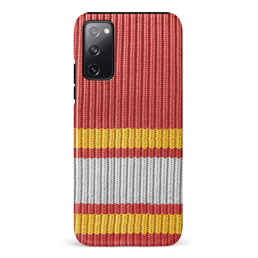 Samsung Galaxy S20 FE Hockey Sock Phone Case - Calgary Flames Home
