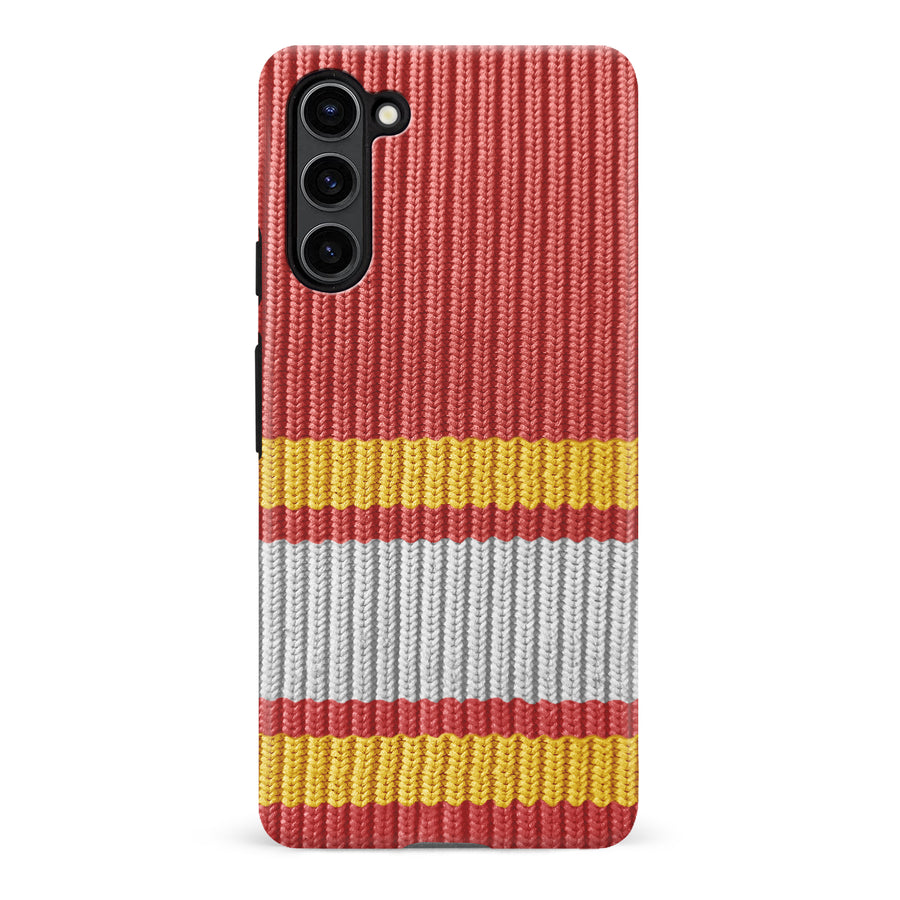Samsung Galaxy S23 Plus Hockey Sock Phone Case - Calgary Flames Home