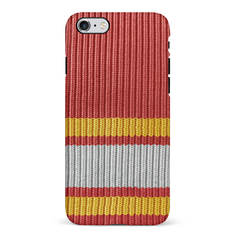 iPhone 6S Plus Hockey Sock Phone Case - Calgary Flames Home