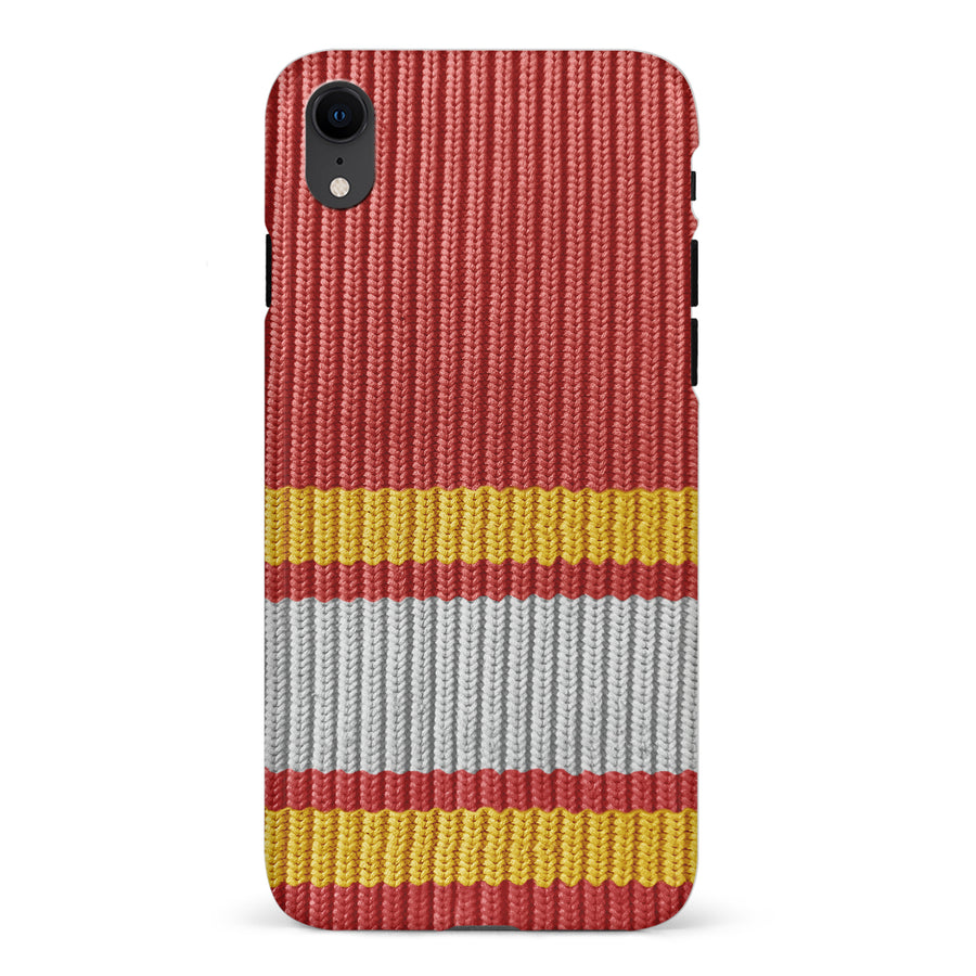 iPhone XR Hockey Sock Phone Case - Calgary Flames Home