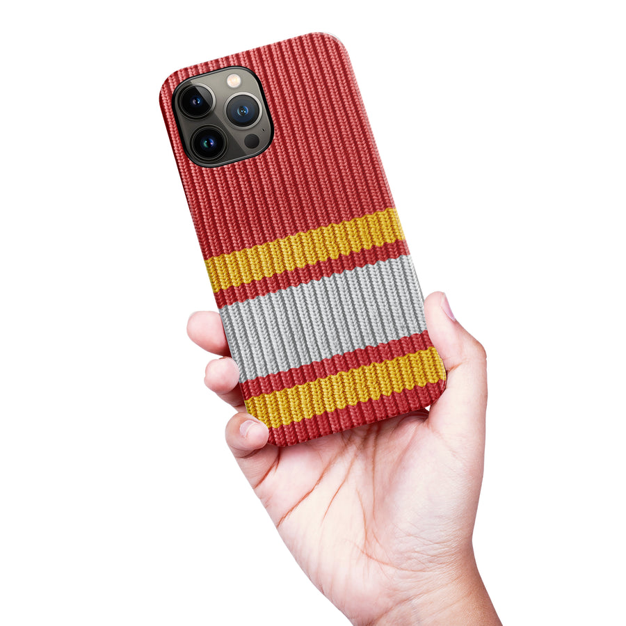 iPhone 13 Pro Max Hockey Sock Phone Case - Calgary Flames Home