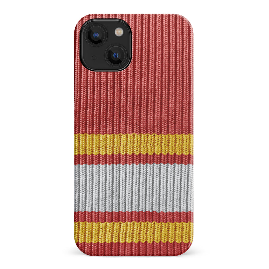 iPhone 14 Hockey Sock Phone Case - Calgary Flames Home