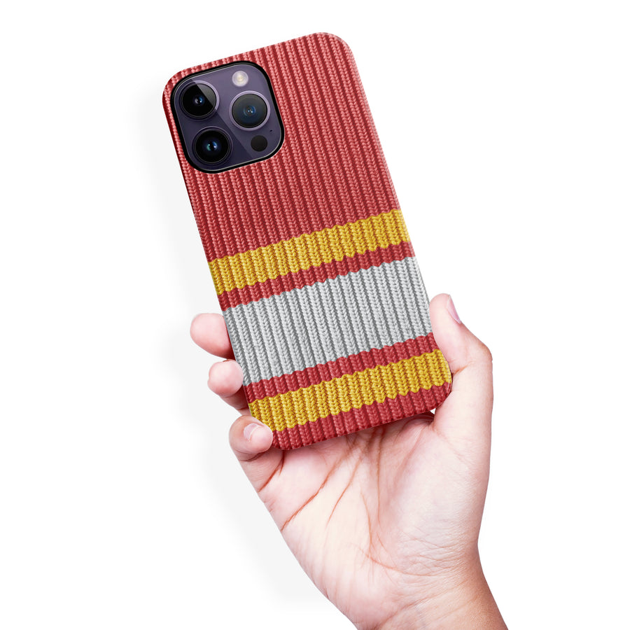 iPhone 14 Pro Max Hockey Sock Phone Case - Calgary Flames Home