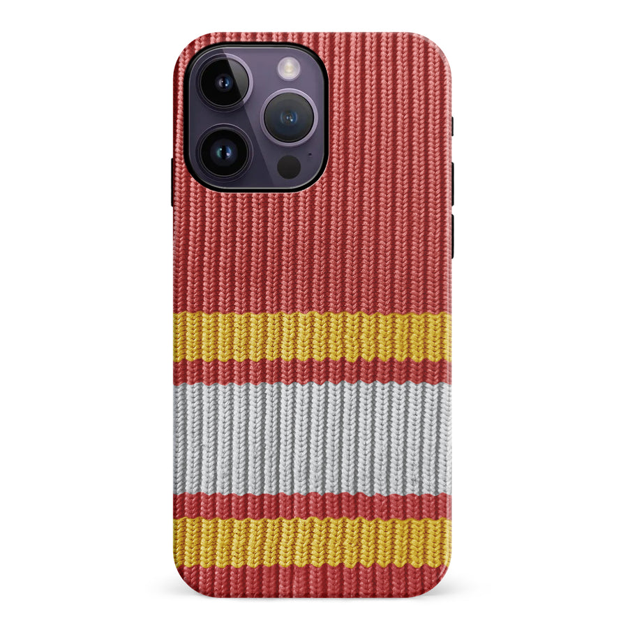 iPhone 14 Pro Max Hockey Sock Phone Case - Calgary Flames Home
