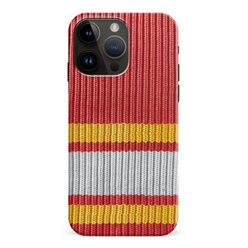 iPhone 15 Pro Max Hockey Sock Phone Case - Calgary Flames Home