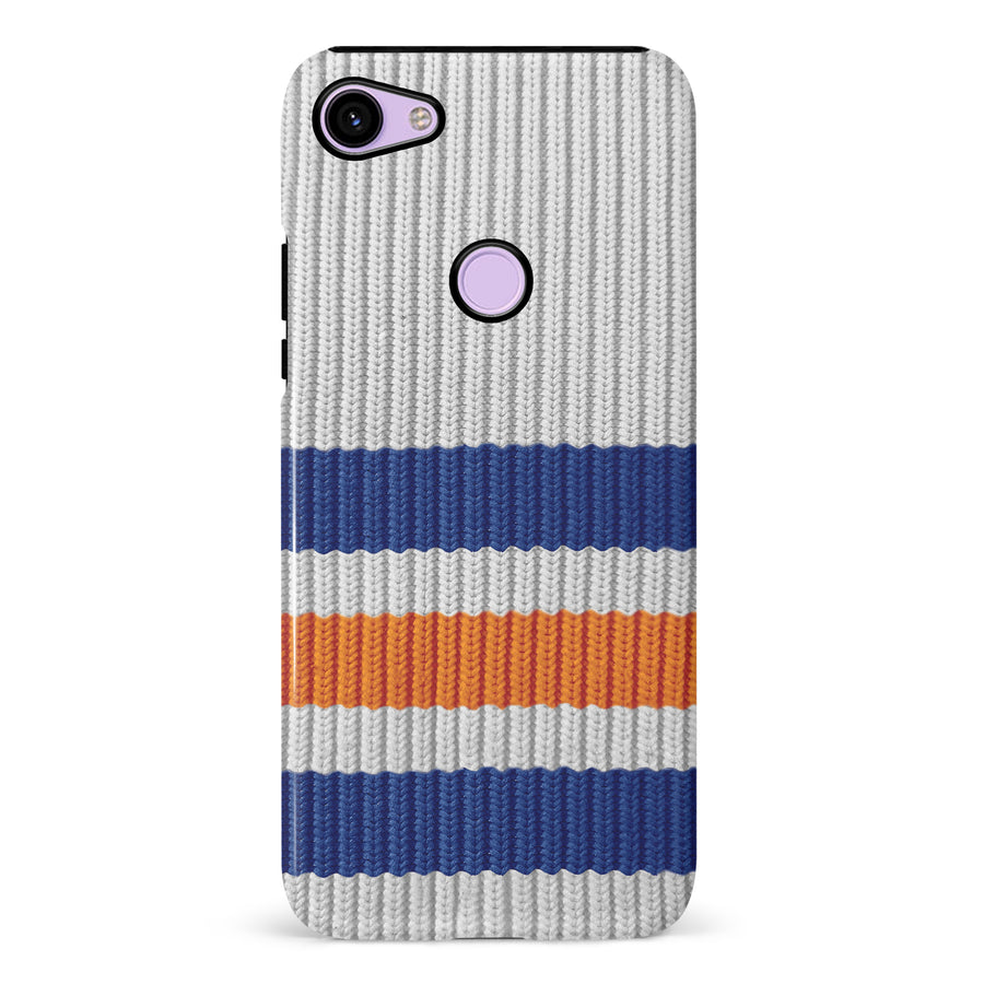 Google Pixel 3 Hockey Sock Phone Case - Edmonton Oilers Away