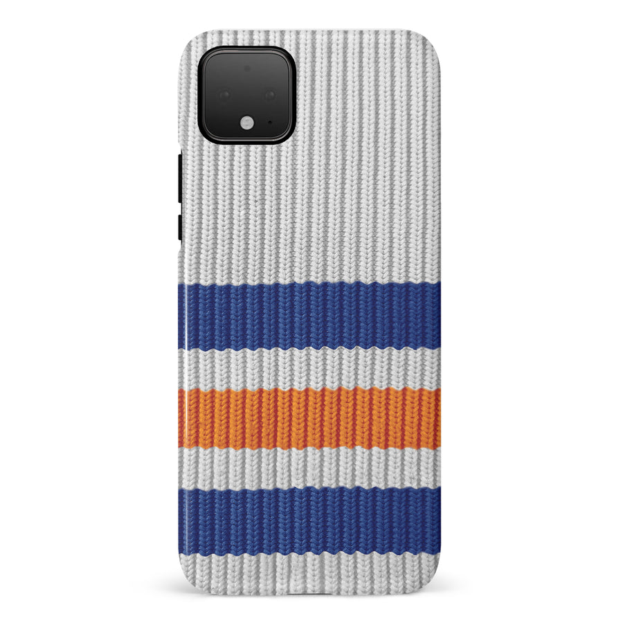 Google Pixel 4 Hockey Sock Phone Case - Edmonton Oilers Away