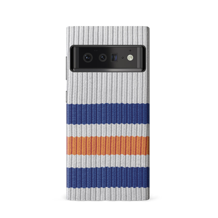 Google Pixel 6 Hockey Sock Phone Case - Edmonton Oilers Away